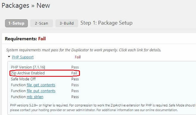 Duplicator- WordPress Backup and Migration Utility Does not work due to PHP Zip Archive module disabled Duplicator- WordPress Backup and Migration Utility Does not work due to PHP Zip Archive module disabled
