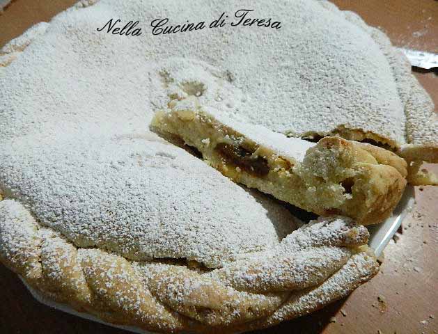 crostata crema al latte e fichi caramellati