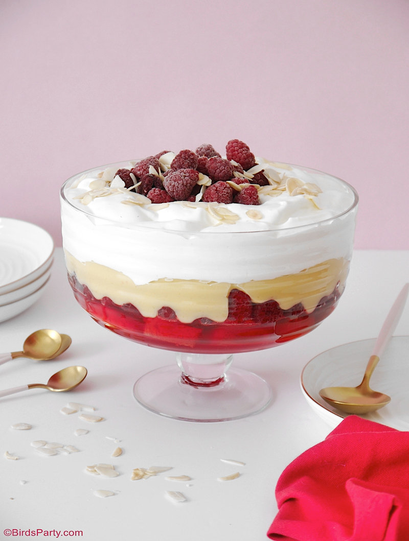 Classic English Trifle With Store Cupboard Ingredients and Frozen Raspberries Party Ideas