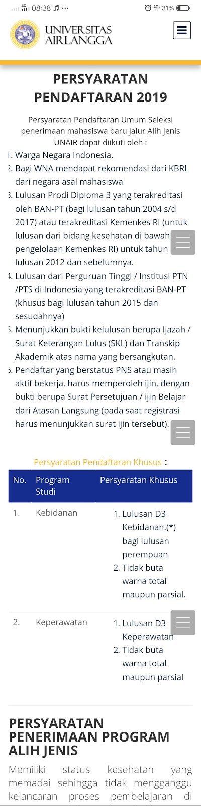 Faq Alih Jenis D3 Ke S1 Pendidikan Bidan Universitas Airlangga Surabaya