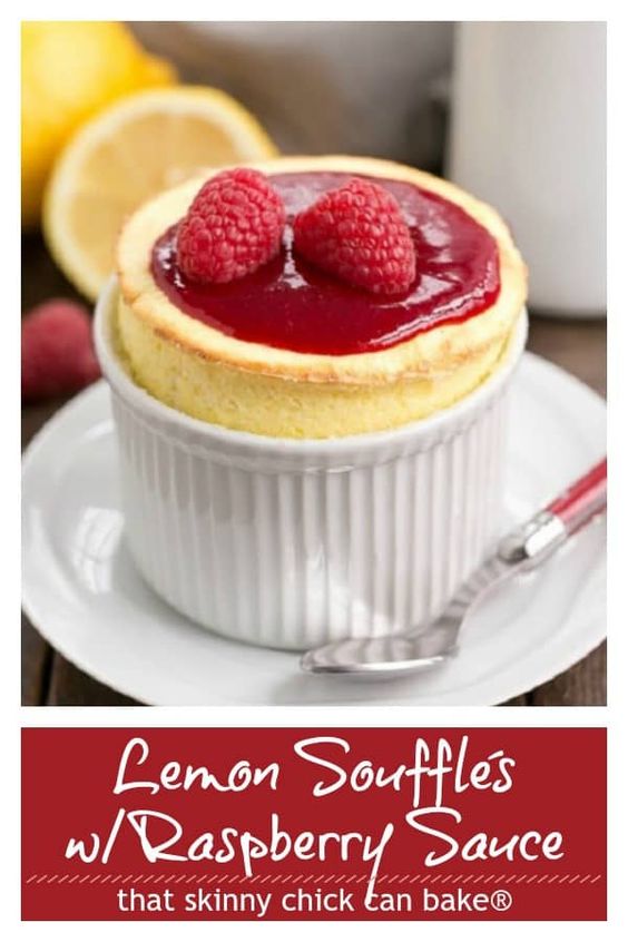 Raspberry Topped Lemon Soufflés TASTY CRAFTBUG
