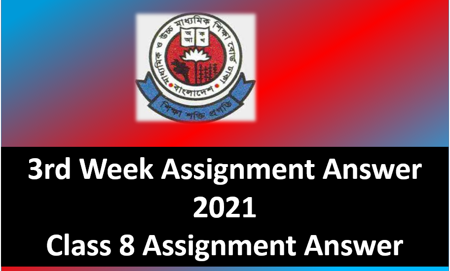 3rd assignment class 8 2021