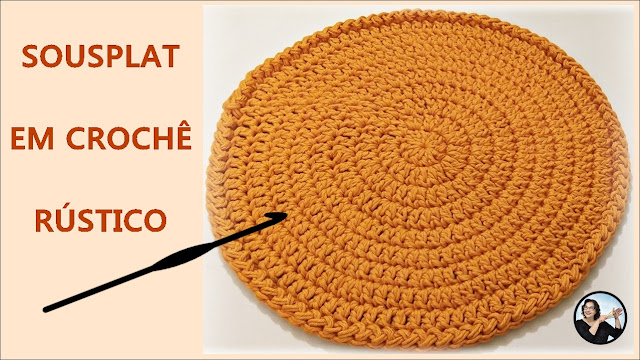 Como fazer sousplat rústico em crochê Aprender Croche com Edinir Croche