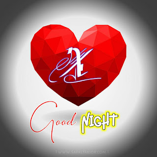 Good Night x letter Images