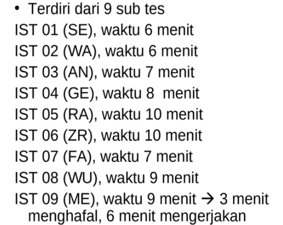 Cara Skoring Psikotes Ist Dan Aplikasi Skoring Ist Amthauer Soal Psikotes Ui Ist
