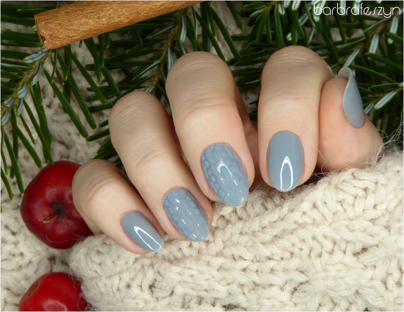Szary Sweterek Barbrafeszyn Blog O Paznokciach Pomysly
