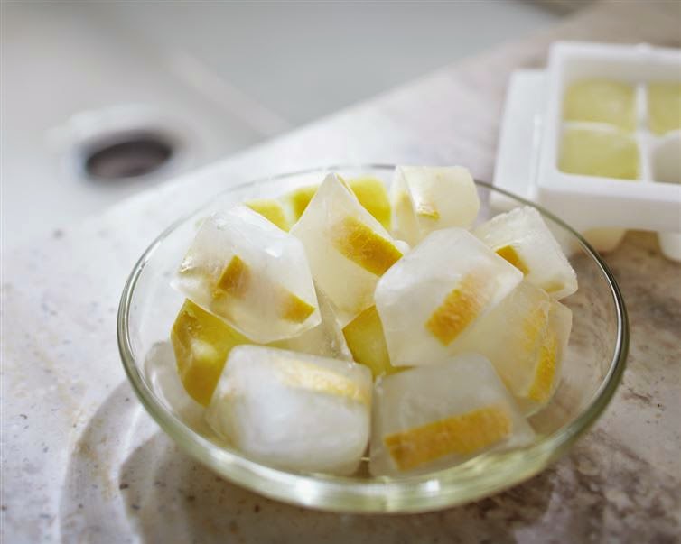 Life Hacks Clean a Garbage Disposal with Frozen Lemon Rinds