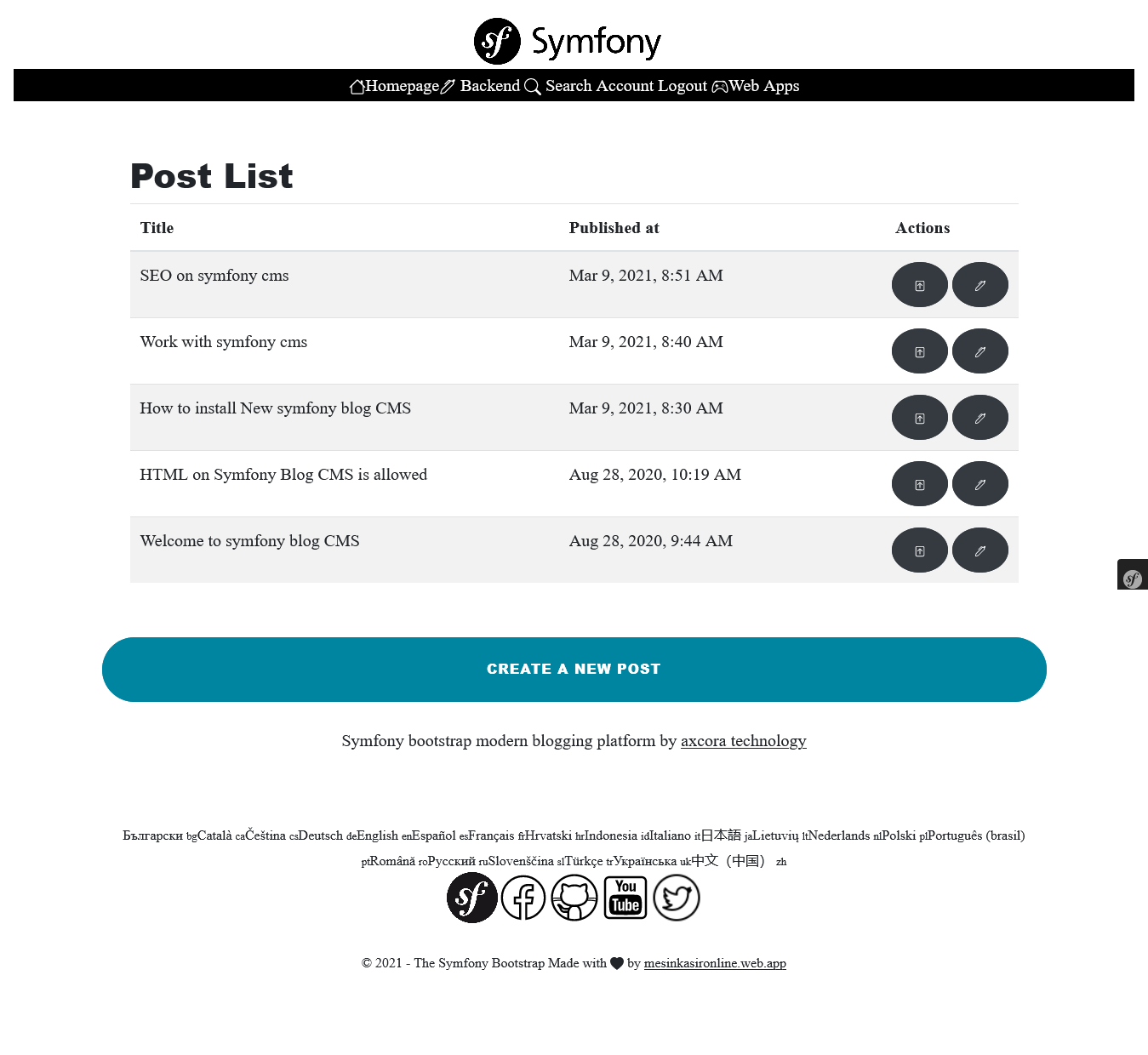 symfony cms source code free download gratis