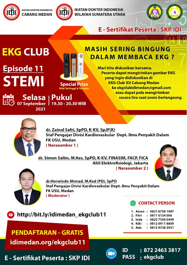 (GRATIS 2 SKP IDI) EKG Club IDI Cabang Medan - Episode 11 : STEMI