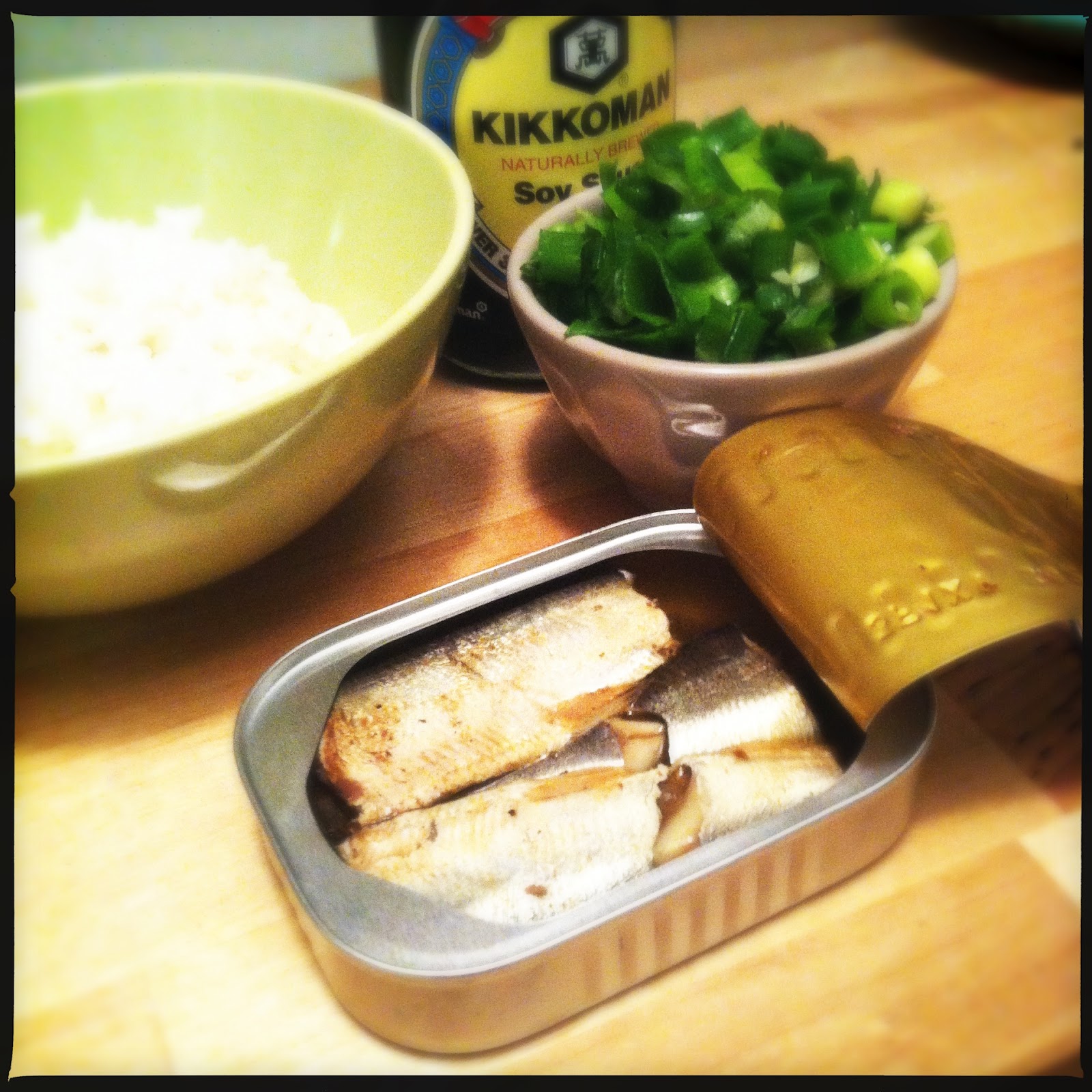 Figs in the Sun Sardine and scallion rice bowl