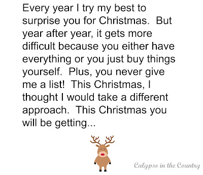 Christmas Note - with gift idea