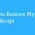 How to Restore Mysql Database Using PHP