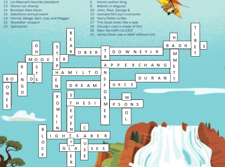 SFDC Surf Appy's Crossword Puzzle