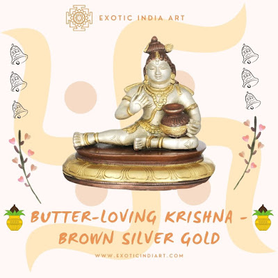 Butter-Loving Krishna Sculpture