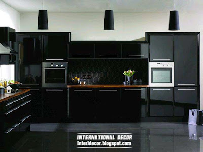 Modern black kitchen designs, ideas, furniture 2015