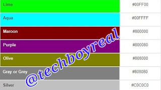 color code HTML full list for blogger blogspot, WordPress, joomla, CSS, JAVASCRIPT HTML "PHP Color code list