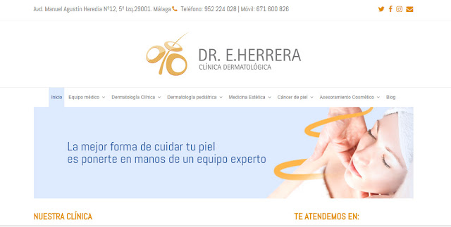 web clinica dermatologica herrera