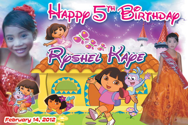 Dora Birthday Layout | CustomizePrintShop