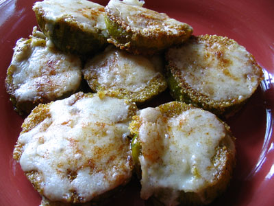 Fried Green Tomatoes and Old Cheddar | Lisa's Kitchen | Vegetarian ...