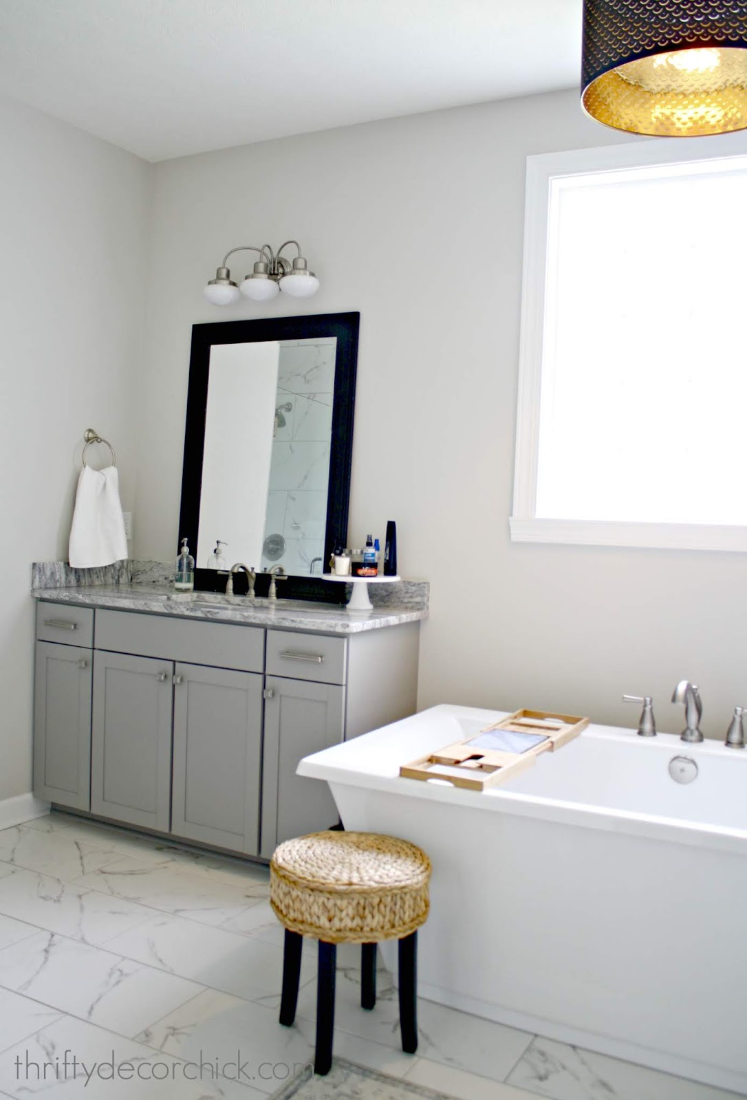 Bathroom vanity with no storage 