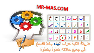 طريقة كتابة حرف الهاء بخط النسخ في جميع حالاته فيديو