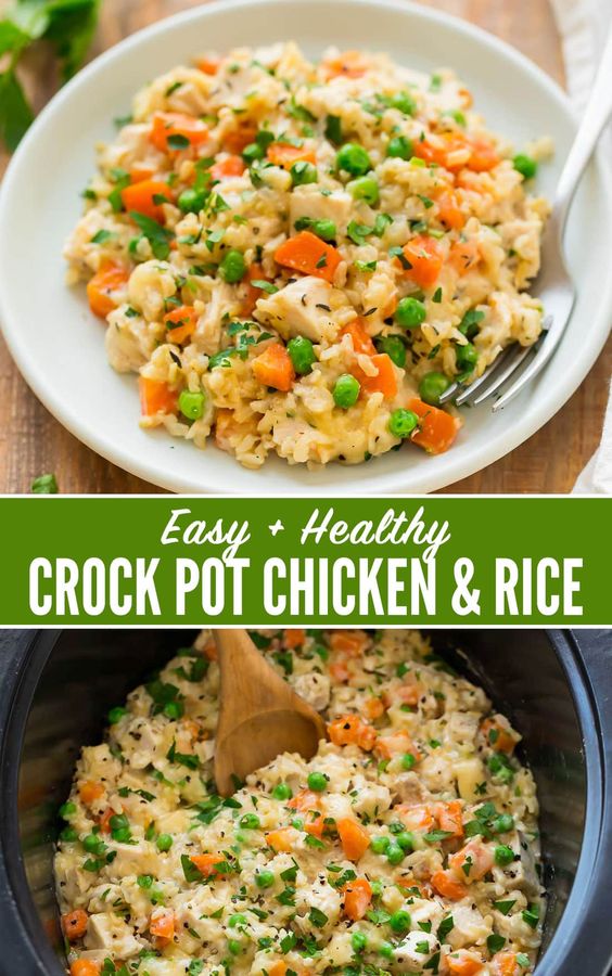 Healthy Crock Pot Chicken and Rice Recipe