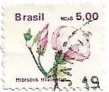 Selo Hibiscus trilineatus, moeda NCz$