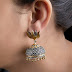 Silver jhumkaa earrings