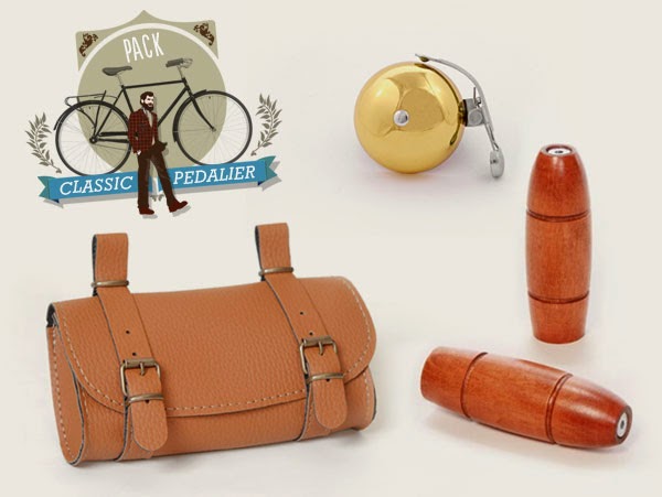 Pack de 3 complementos y accesorios para bicicleta urbana o clásica