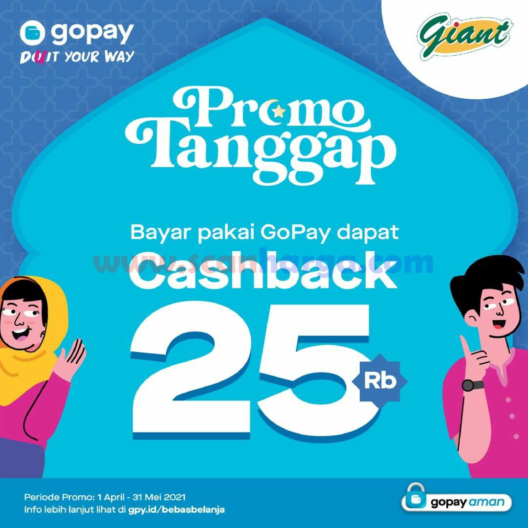 GIANT Promo GOPAY Dapatkan CASHBACK hingga Rp 25.000 scanharga