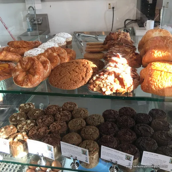 pastry case at Wrecking Ball Coffee Roasters in Berkeley, California