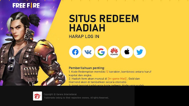 Kode Redeem Scar Titan Free Fire (FF) Terbaru