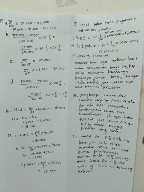 Soal Dan Jawaban Aritmatika Sosial Kelas 7 - Tahun Ajar