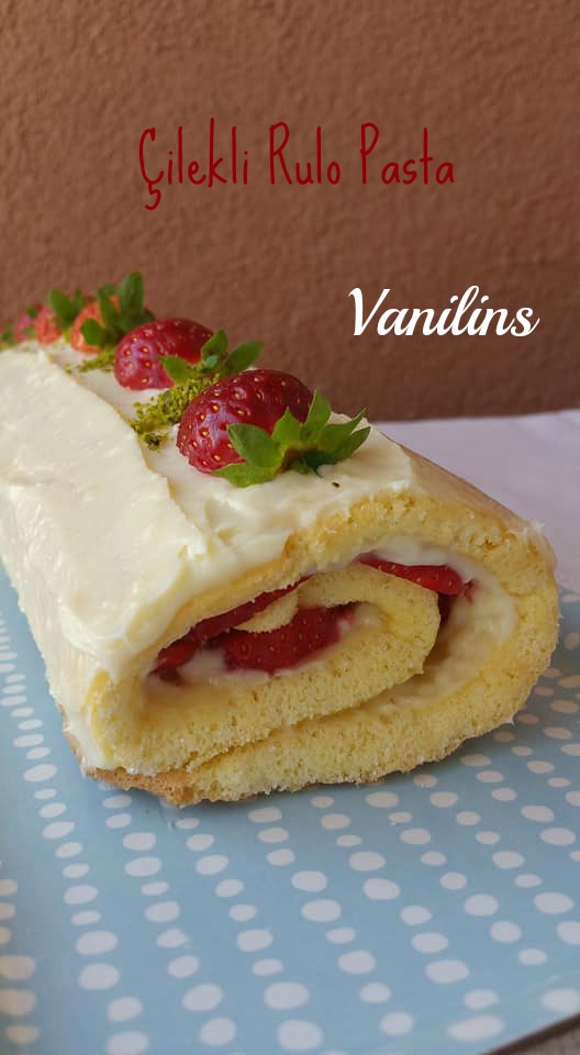 ÇİLEKLİ RULO PASTA Vanilins