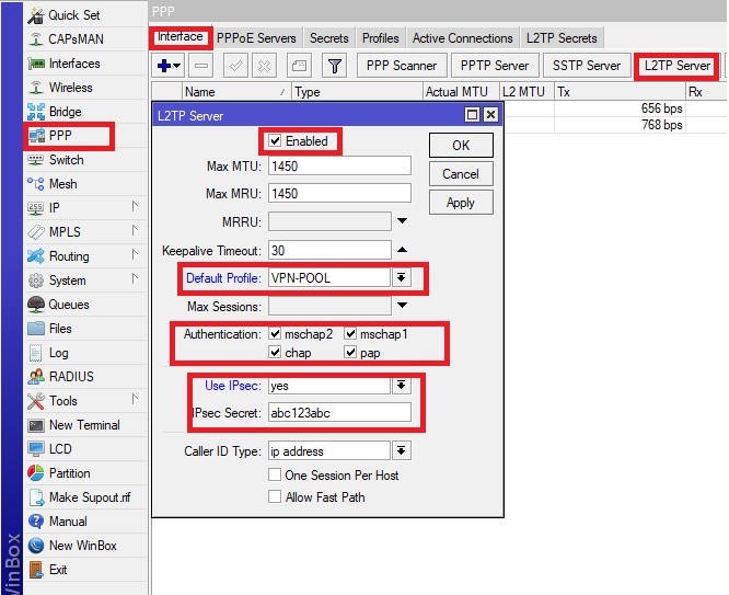 L2tp Mikrotik. Mikrotik l2tp Server настройка.