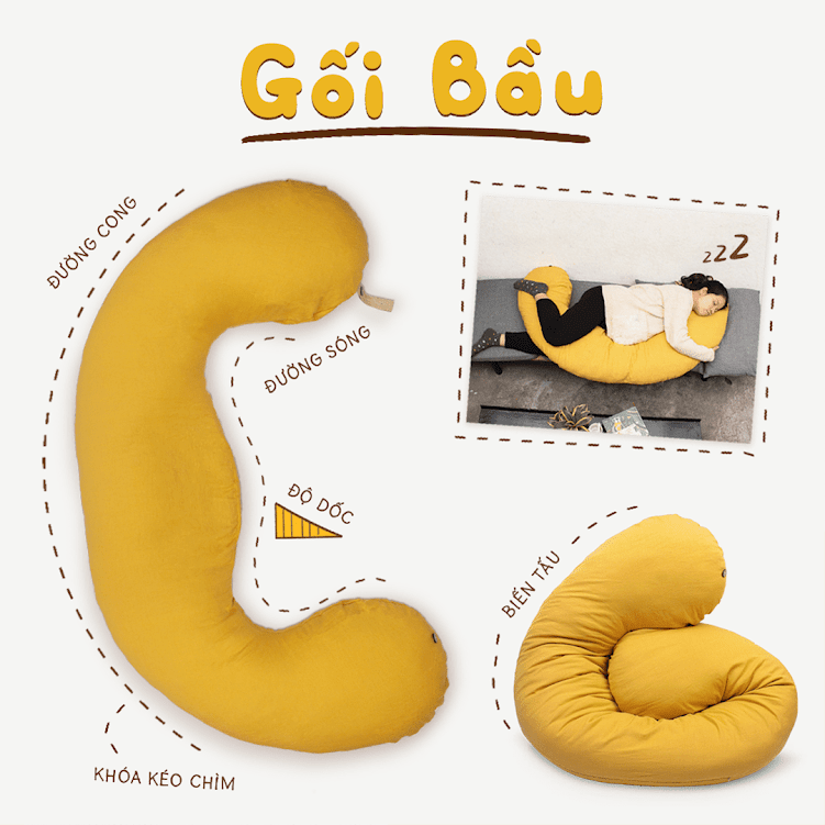 [A159] Gối ôm Mẹ Bầu mua loại nào giúp giảm đau nhức cơ thể?