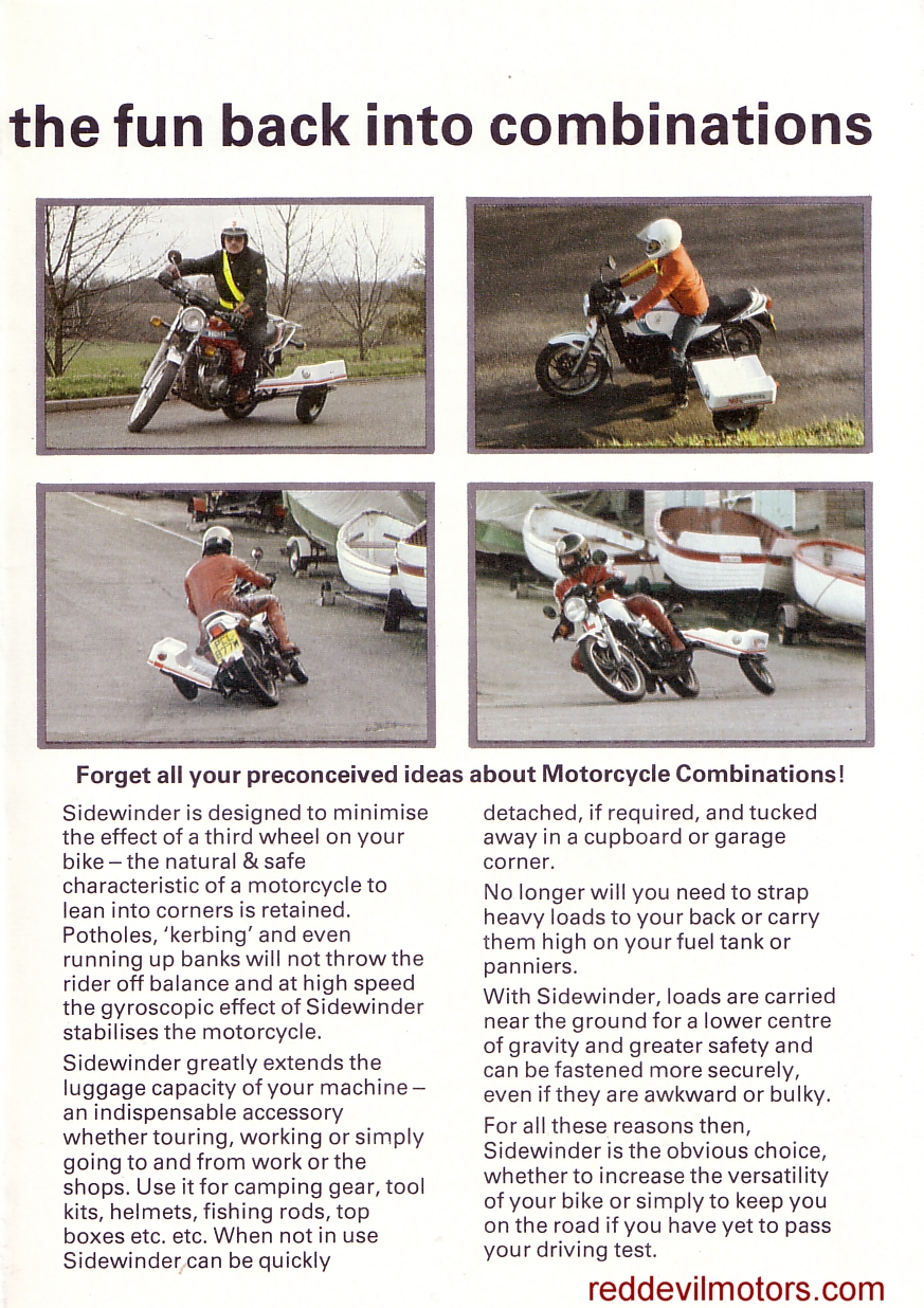 Red Devil Motors Sidewinder Learner Sidecar