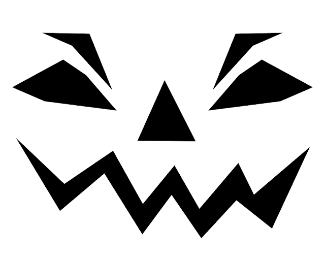Top printable scary face pumpkin carving pattern design stencils ...
