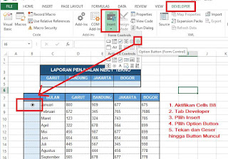 Cara membuat Button di Excel