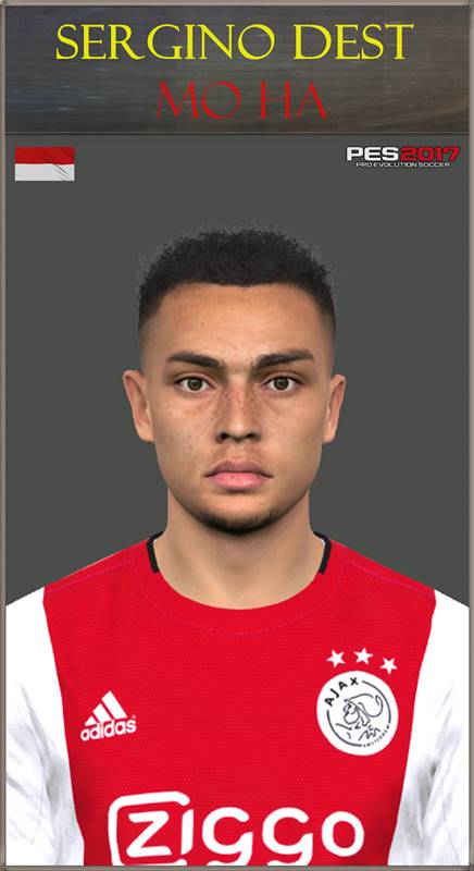 Sergino Dest Face Afc Ajax Pes 2017 Patch Pes New Patch Pro Evolution Soccer