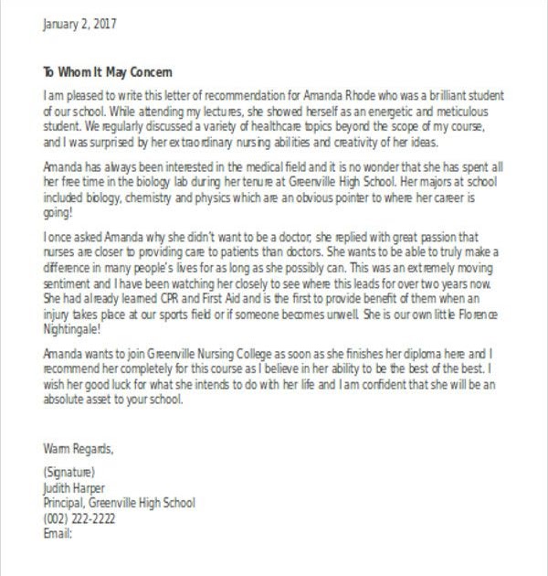 Sample Letter Of For Nurse Practitioner Certificate Letter