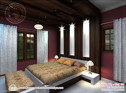 bedroom interior middle class indian renderings 3d kerala designs interiors homes decorating traditional