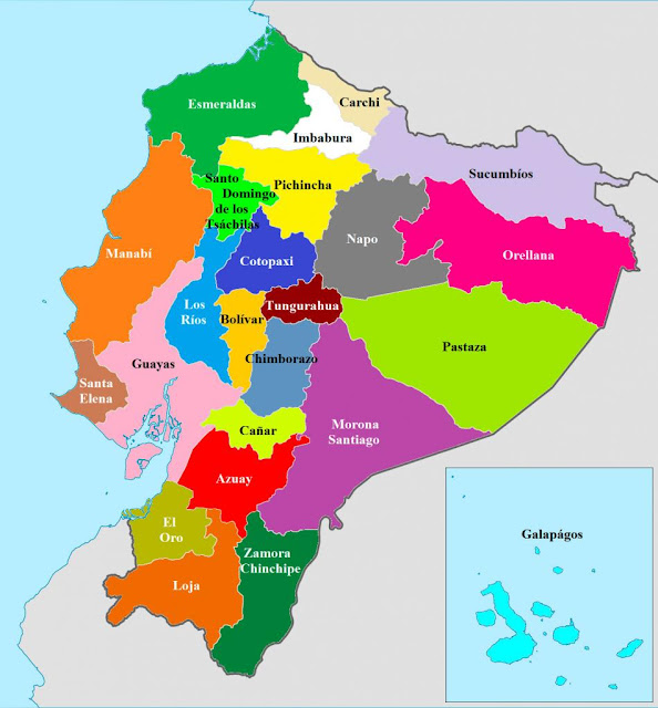 lista de prefectos del Ecuador mapa de provincias del Ecuador