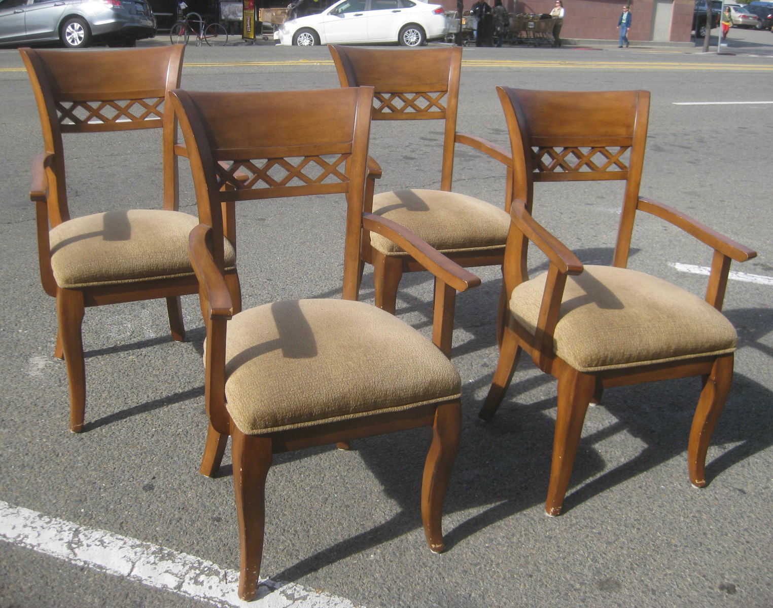 UHURU FURNITURE & COLLECTIBLES SOLD 4 Dining Chairs with Arms 95