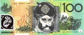 An Australian $100 bill, appropriately changed!