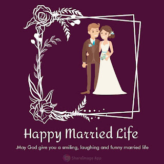 advance happy married life wishes images