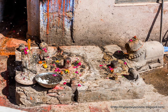 Sugar syrup over Shivling Harshat Mata Temple Abhaneri
