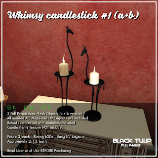 [Black Tulip] Mesh - Whimsy Candlestick #1