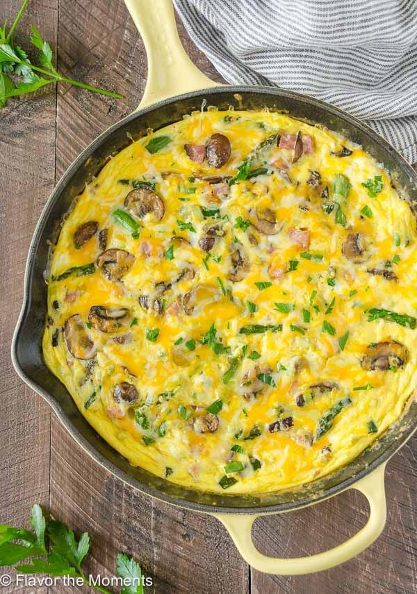 Big Dude's Eclectic Ramblings Ham, Asparagus, And Mushroom Frittata