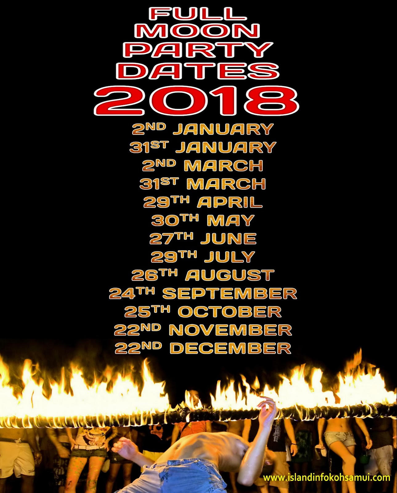 Full Moon Party Dates Full Moon Party Dates